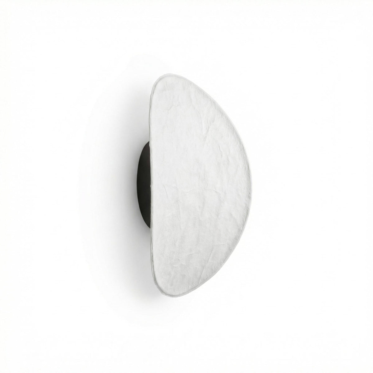Tenzora wall sconce side profile, Black backplate, studio view