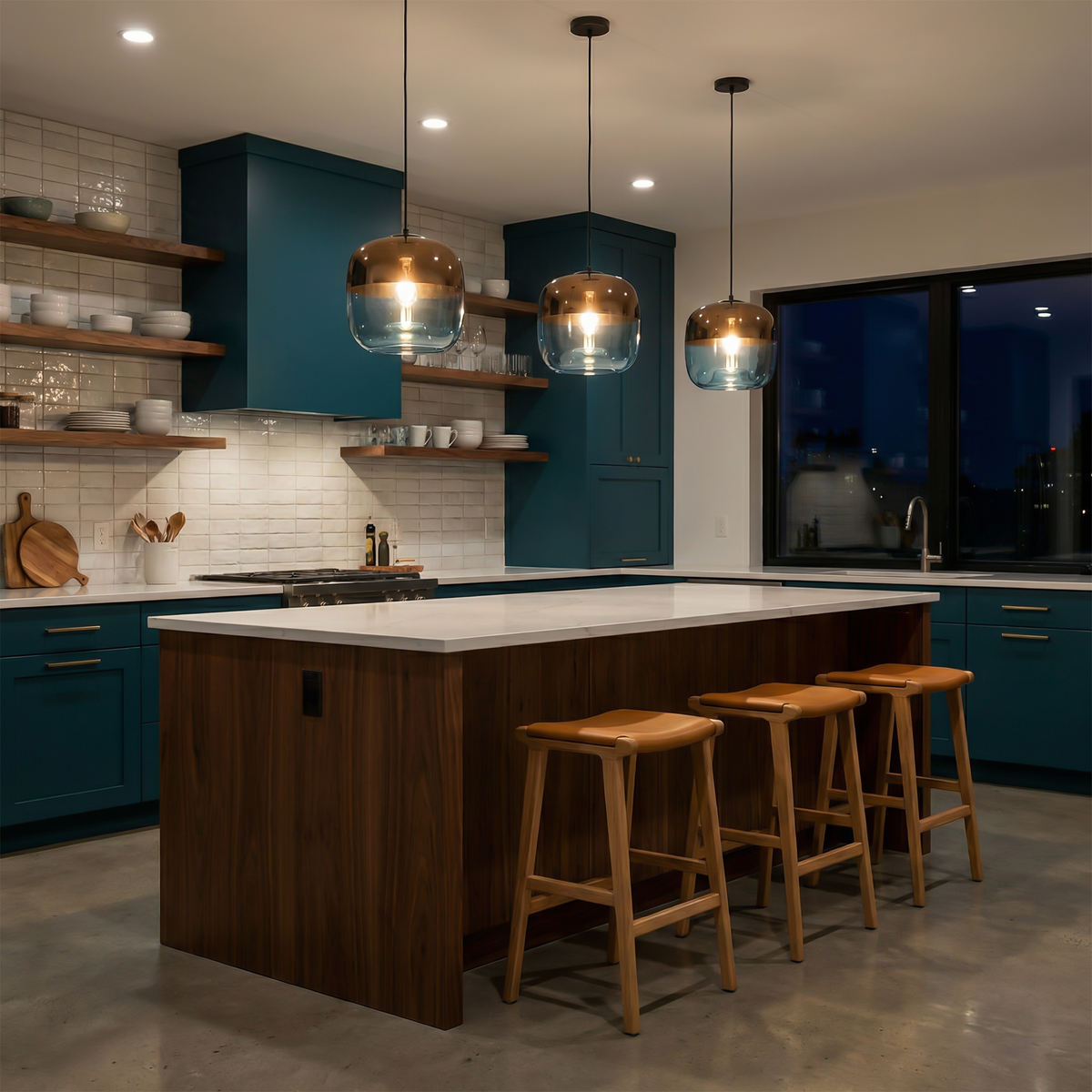 Artisan Stone Glass Pendant Light Petrivox – Product Detail 7