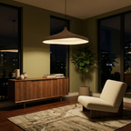 Micro-Cement Sculptural Pendant Light Forix – Lifestyle View 2