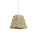 Handwoven Rattan Square Pendant Light Torvyn – Lifestyle View 3