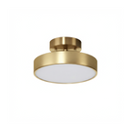 Hand-Finished Copper Disc Ceiling Light Coprevo – Brushed Copper, Studio Detail