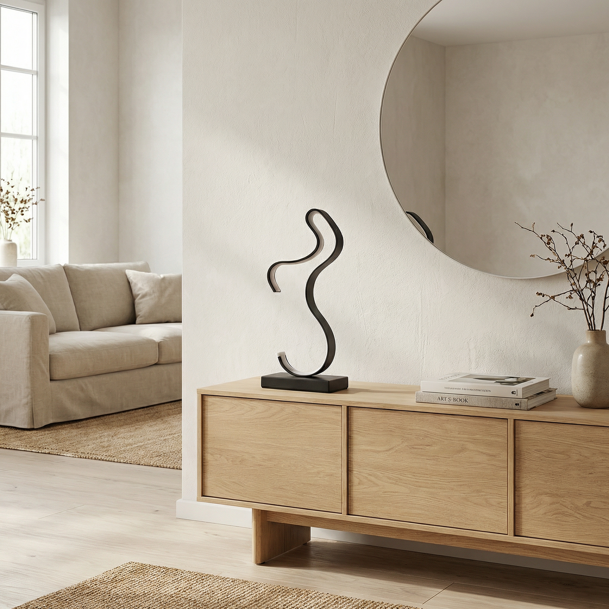 Sculptural Line LED Table Lamp – Acrylith