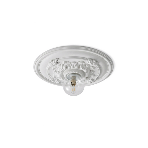 Carved Resin Medallion Ceiling Light Dalox – Lifestyle View 2