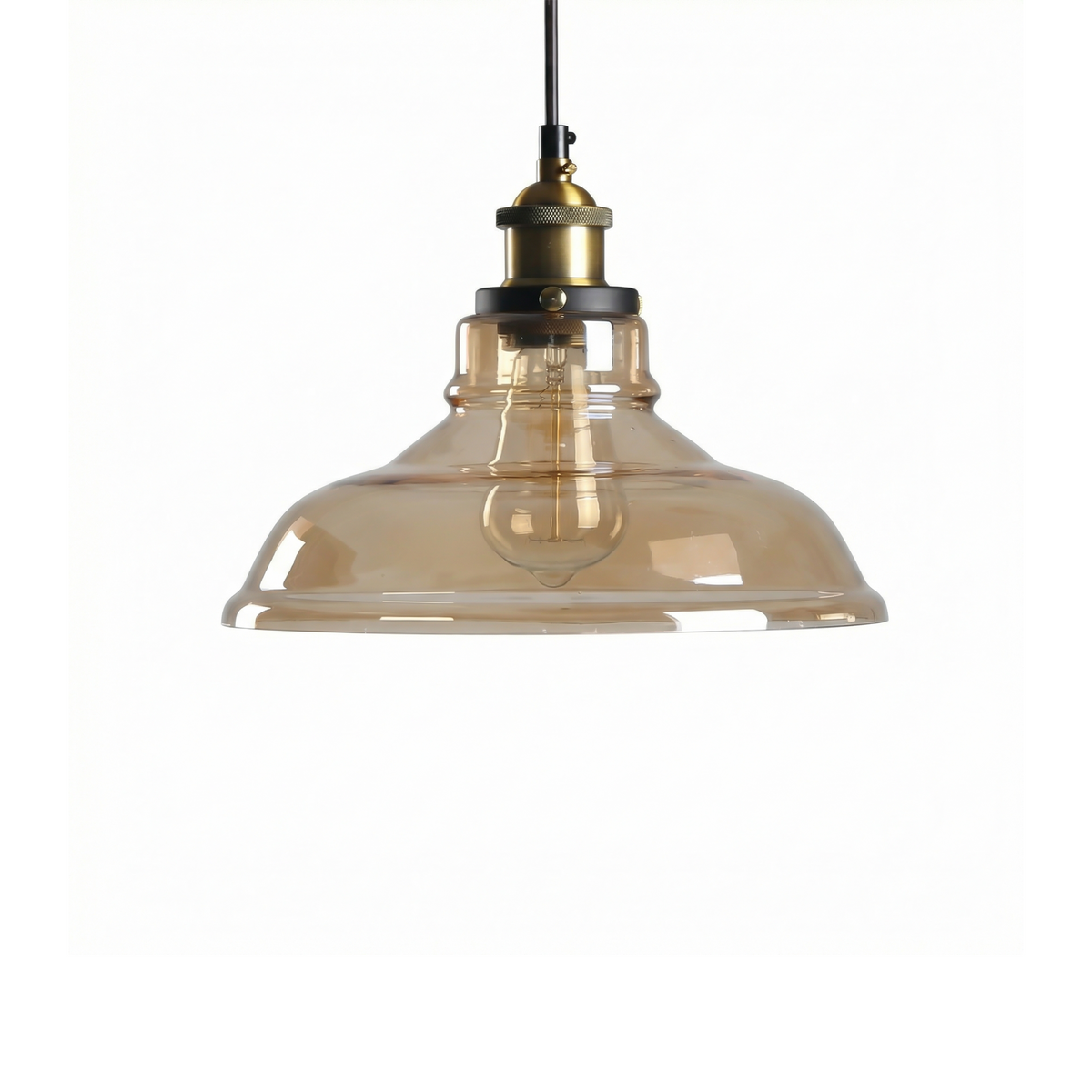 Glass Smoked Pendant Light Gerox