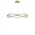 Sculptural Wave Aluminum LED Pendant Light – Dovelux – Lifestyle View 3