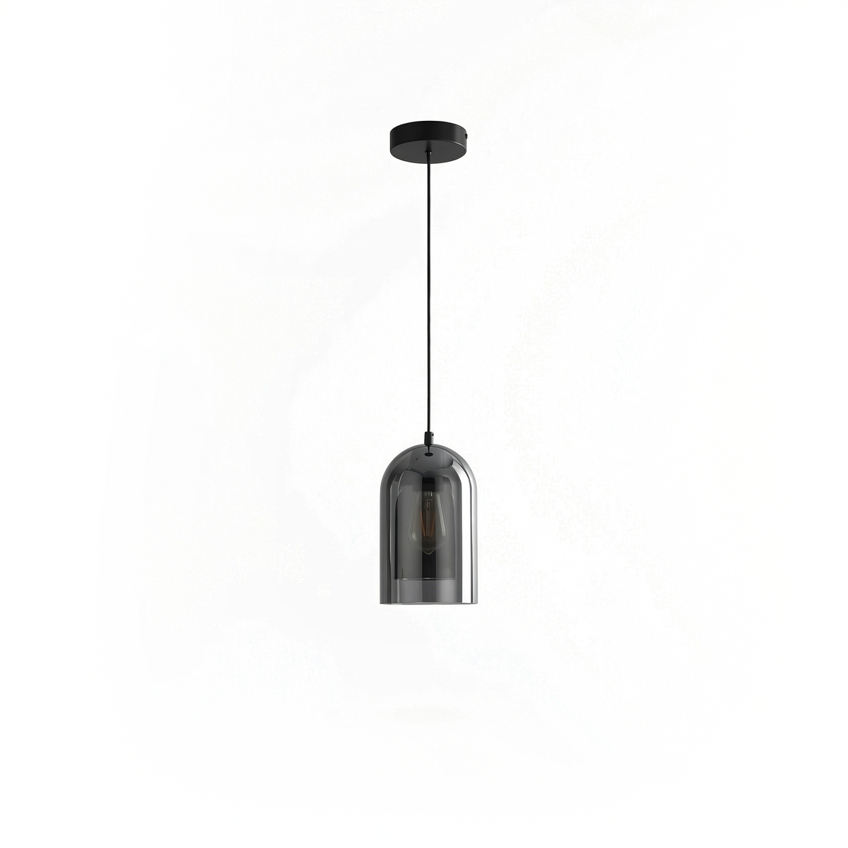 Smoked Glass Minimalist Pendant Light Kronex – Lifestyle View 3