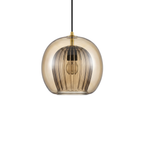 Fluted Glass Globe Pendant Light Celvorn – Product Detail 7