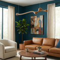 Natural Wood Drum Pendant Light Havendrix – Lifestyle View 2