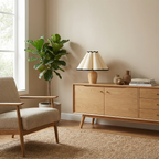 Solid Wood Shade Table Lamp Hovex – Lifestyle View 3