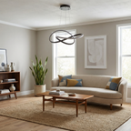 Sculptural Aluminum Ribbon Pendant Light – Infinova – Lifestyle View 3