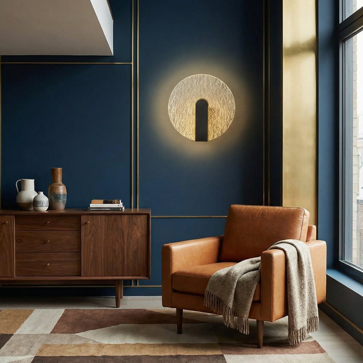 Black Contemporary Wall Sconce Barelo