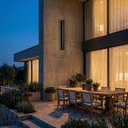 Minimalist Aluminum Linear Outdoor Wall Light Velantho - Cool White