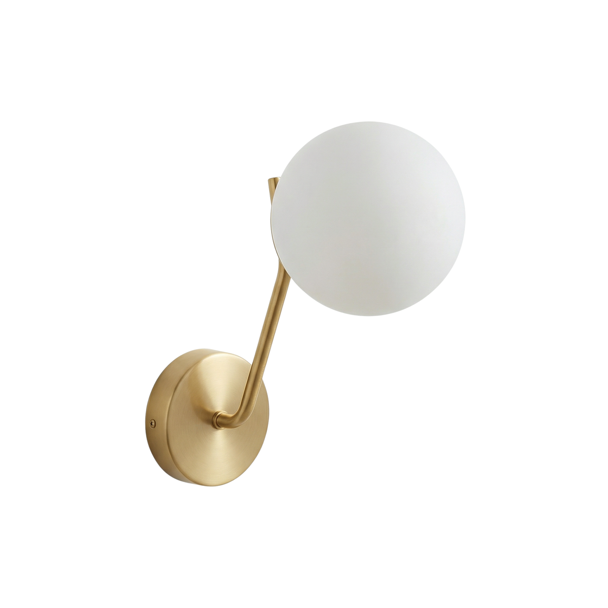 Curved Arm Globe Wall Sconce Apion