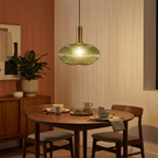 Glass Smoked Pendant Light Halion