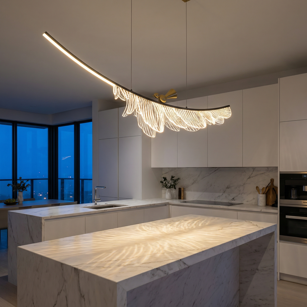 Modern Metal Pendant Light Imon