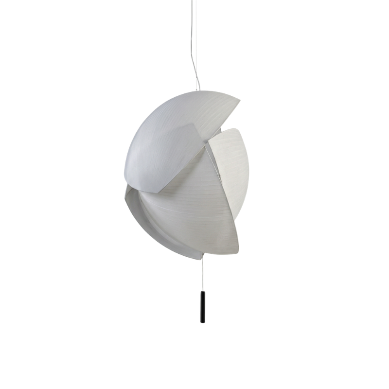 Sculptural Curled-Fabric Pendant Light Havrix