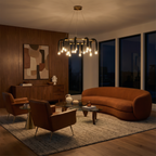 Minimalist Aluminum Linear Chandelier Velanto – Lifestyle View 2