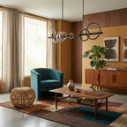 Industrial Metal Glass Pendant Light Vexmont – Lifestyle View 4