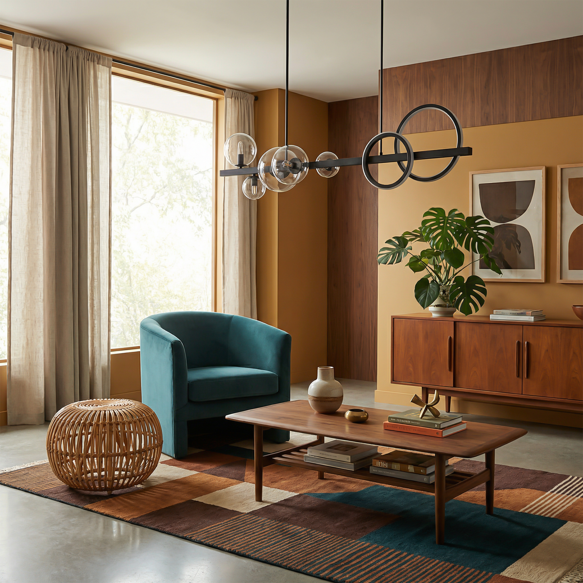 Industrial Metal Glass Pendant Light Vexmont – Lifestyle View 4