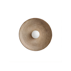 Sculptural Ribbed Resin Wall Sconce Ondura – Wood Finish