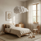 Hand-Applied Cotton Cloud Pendant Light Arseon – Lifestyle View 2