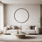 Minimalist Circular LED Wall Sconce Adelvox – Open Ring Black Hero