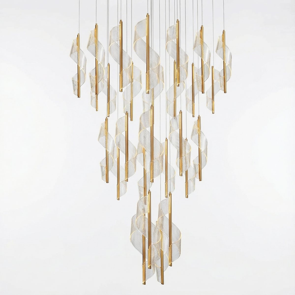 Spiral Arm Statement Chandelier Lalmon – Lifestyle View 2