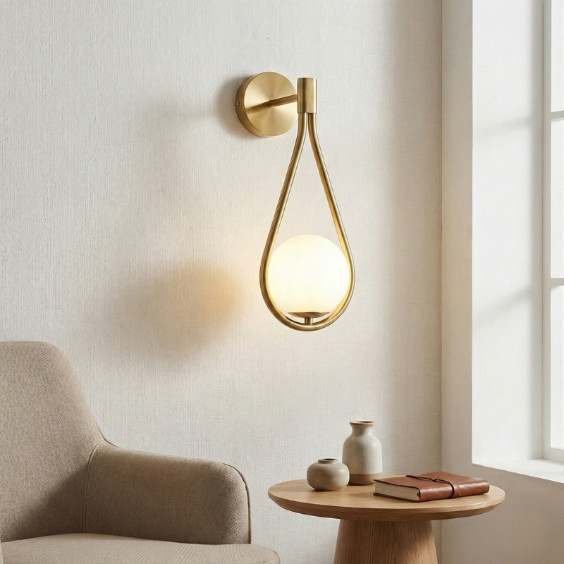 Curved Metal Arc Wall Sconce Arcolin – Product Detail 7