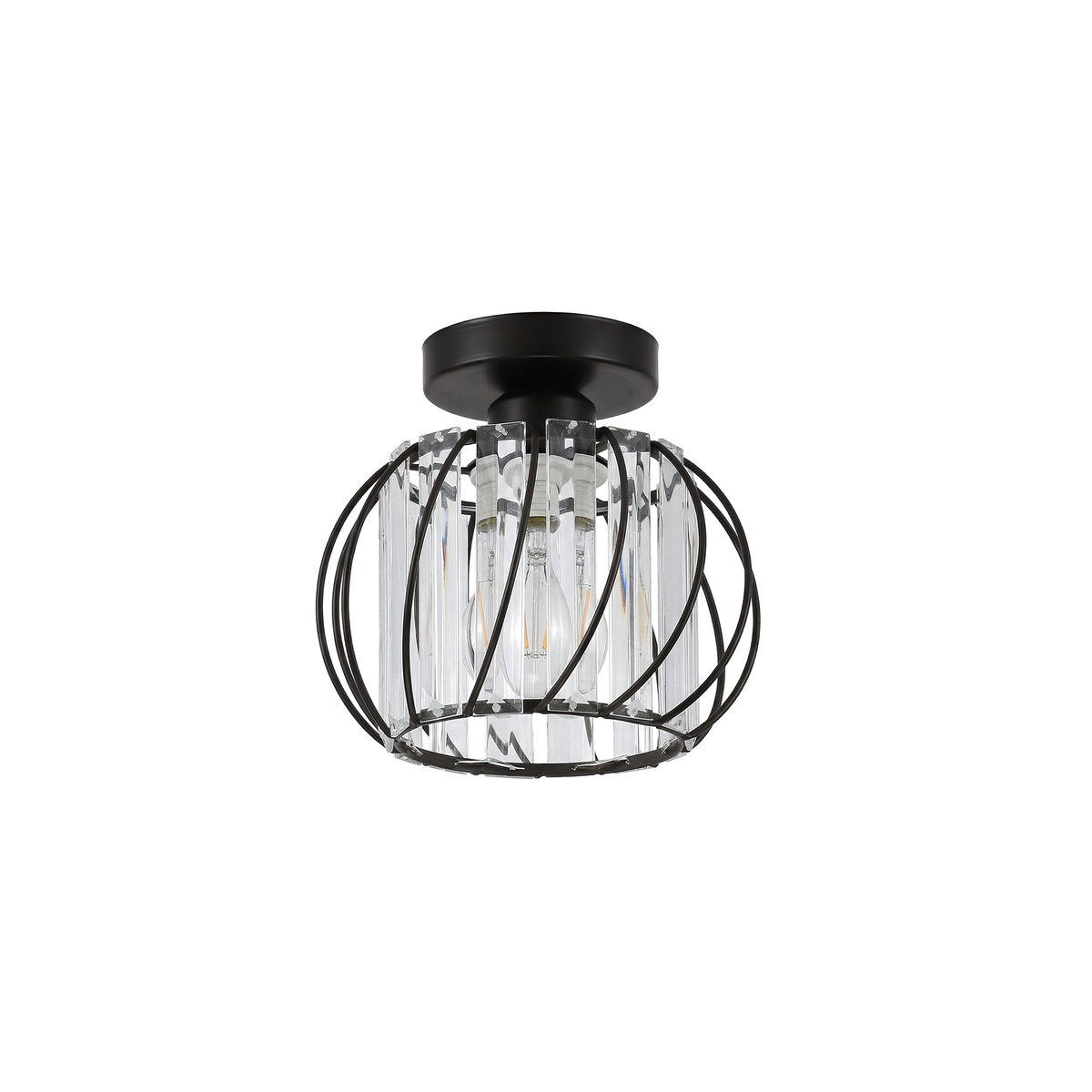 Matte Black Metal Dome Ceiling Light Kavello – Lifestyle View 3