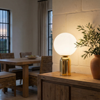 Mouth-Blown Glass Bedside Lamp Glaswyn – Lifestyle View 2