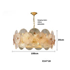 Iralux round drum chandelier, 100cm diameter