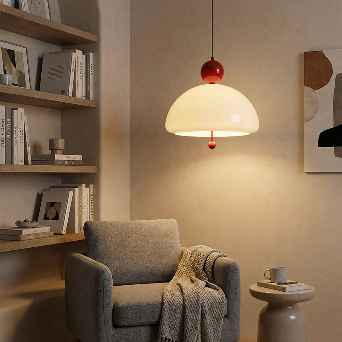 Mouth-Blown Glass Globe Pendant Germon – Lifestyle View 2