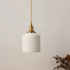 Ribbed Opaline Globe Pendant Light – Keramio – Lifestyle View 4