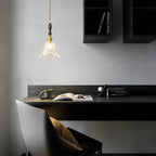 Ruffled Crackle Glass Pendant Light – Helvora – Lifestyle View 3