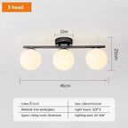 Serenox 3-light ceiling fixture, matte black finish