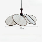 Woven Linen Petal Disc Pendant Light – Florenth – Product Detail 8