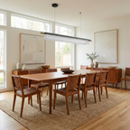 Elongated Metal Linear Pendant Light Fenox – Lifestyle View 3