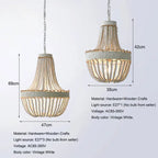 Bohemian Wooden Bead Empire Chandelier – Teruko – Lifestyle View 3