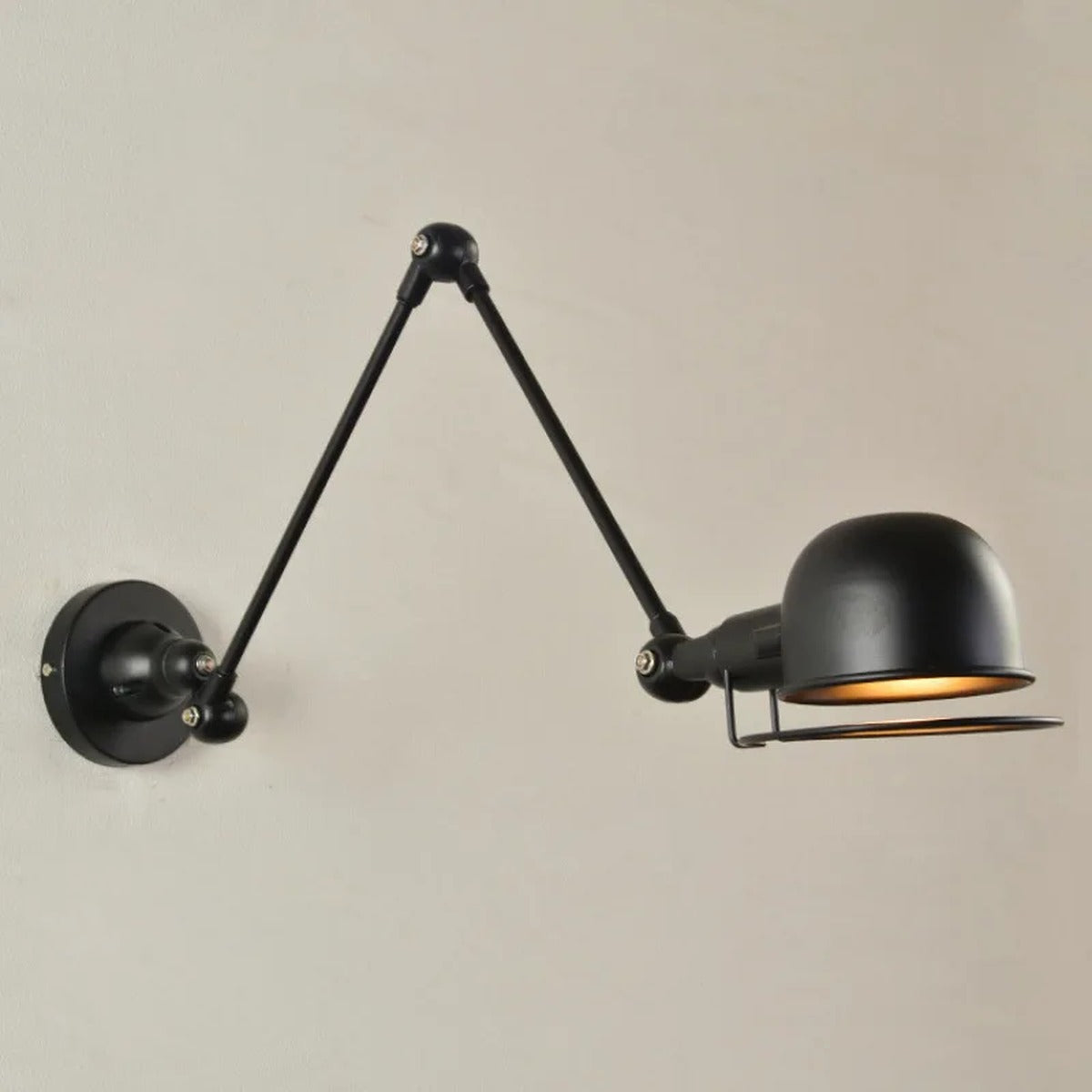 Industrial Iron Swing Arm Wall Sconce – Svrix – Hero Shot