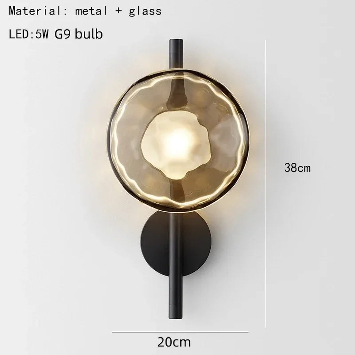 Minimalist Pendant Light Luxara — Style B — Gray glass 1
