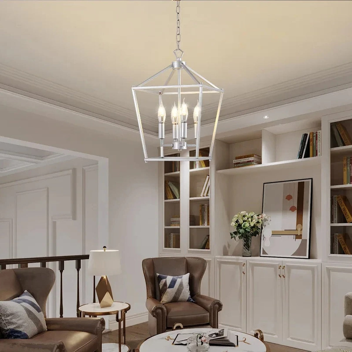 Heritage Lantern Cage Chandelier – Daelston – Lifestyle View 3