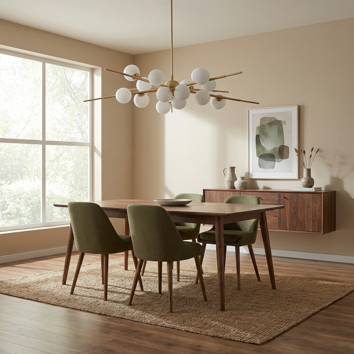 Sculptural Aluminum Ring Chandelier Orventis – Lifestyle View 4