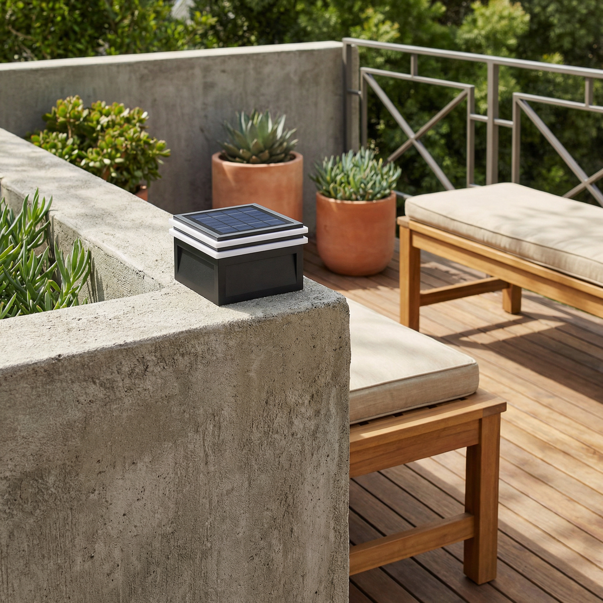 Modern Square Solar Light Solanthex – Lifestyle View 3