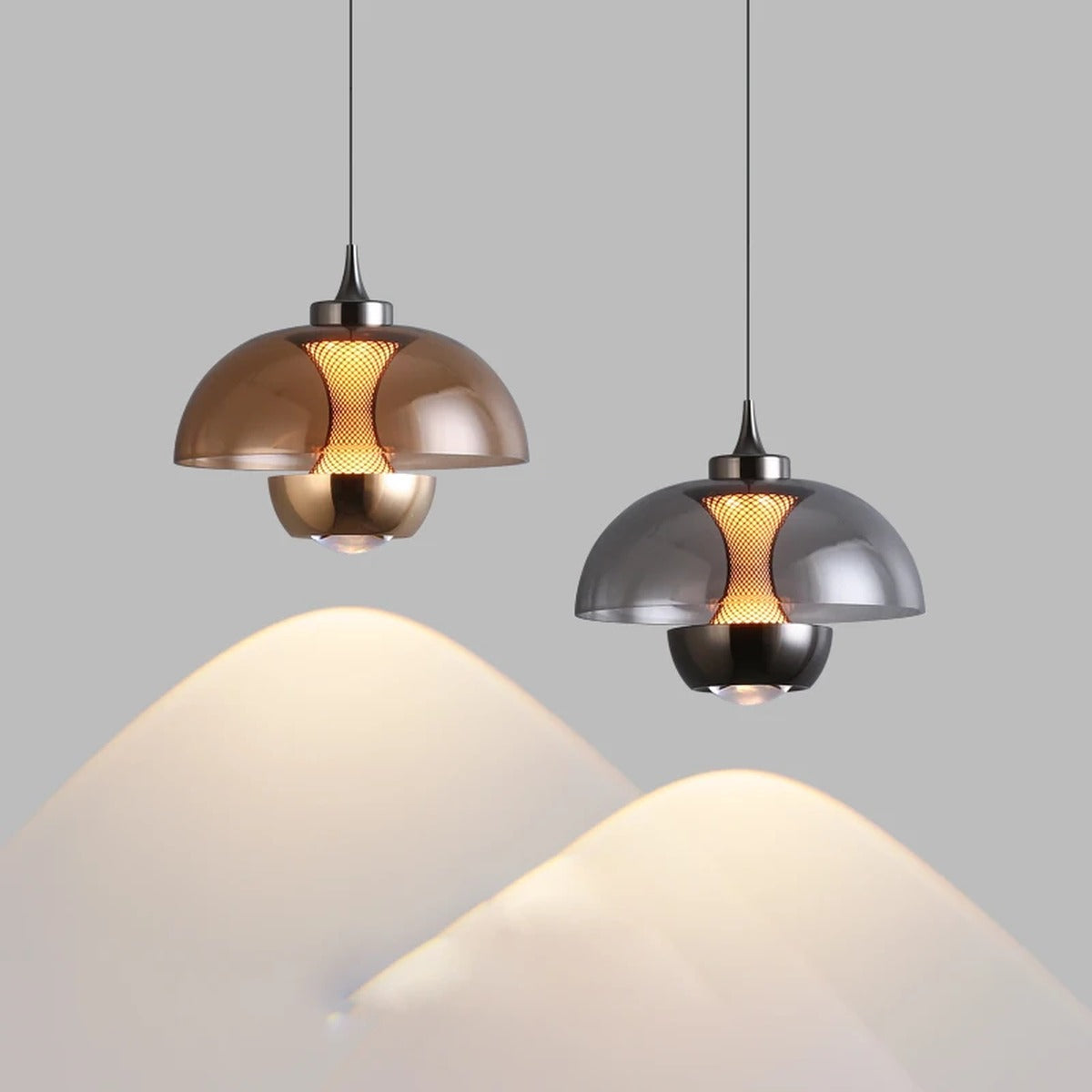 Glass Dome & Inner Mesh Pendant Light – Cvrix – Hero Shot