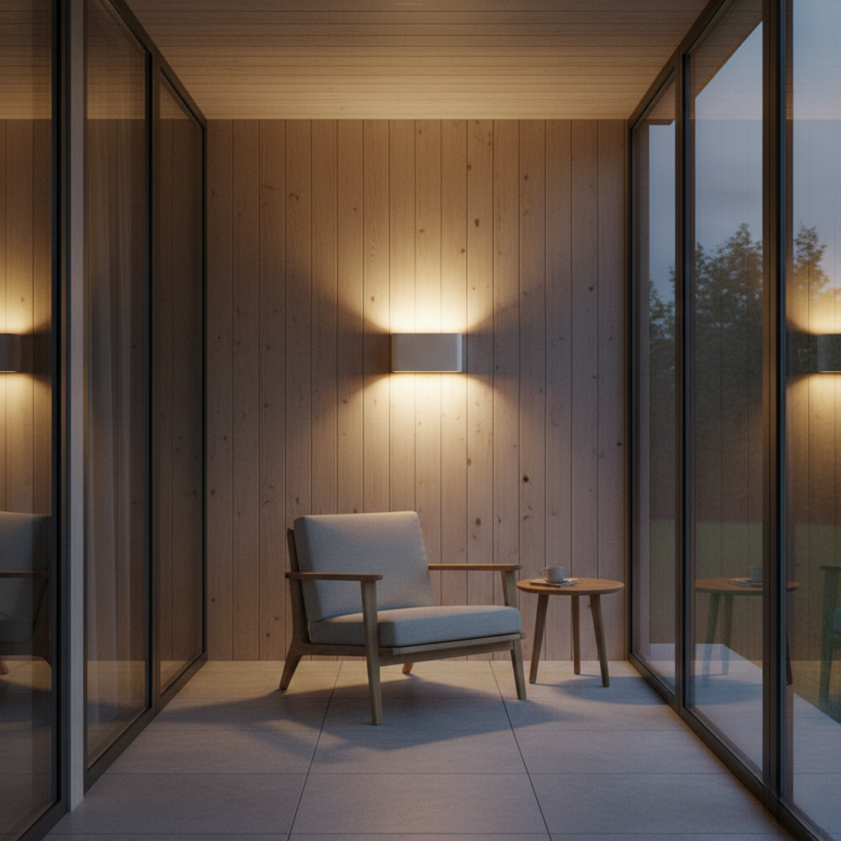 Sleek Linear Aluminum Wall Sconce Mondrix – Lifestyle View 2