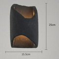 Carved Diagonal Aperture Stone Wall Sconce – Ioluxen – Product Detail 7
