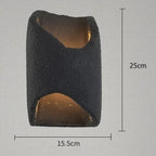 Carved Diagonal Aperture Stone Wall Sconce – Ioluxen – Product Detail 7