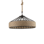 Natural Rope Woven Pendant Light Camoreth – Lifestyle View 3