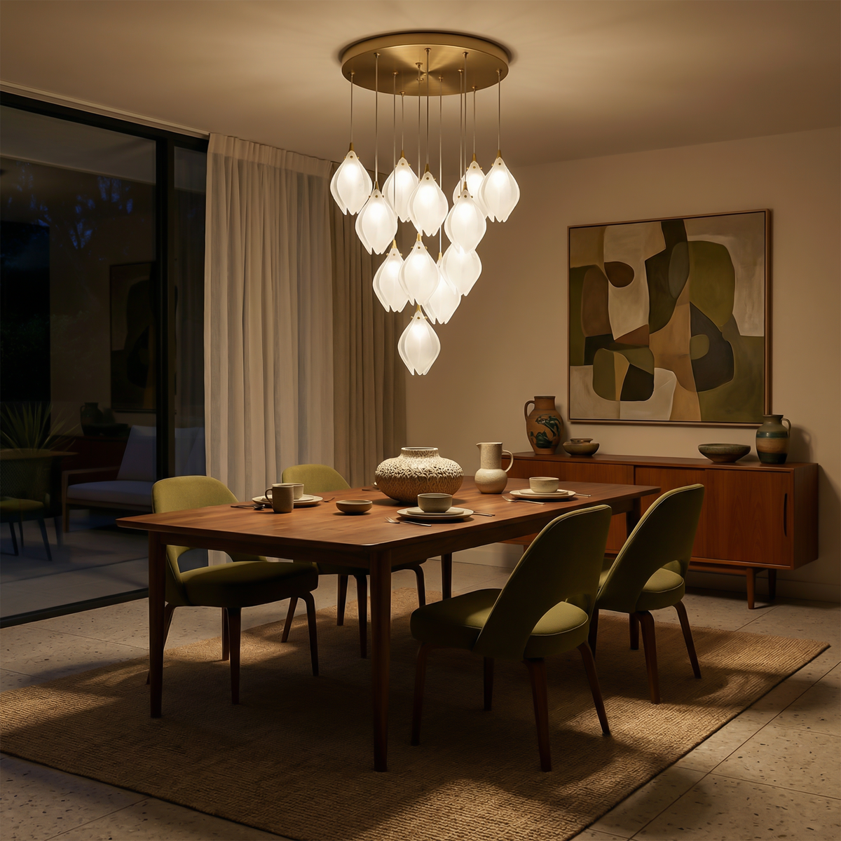 Glass Modern Pendant Light Korox