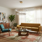 Acrylic Drum Flush Chandelier Capmon – Lifestyle View 4